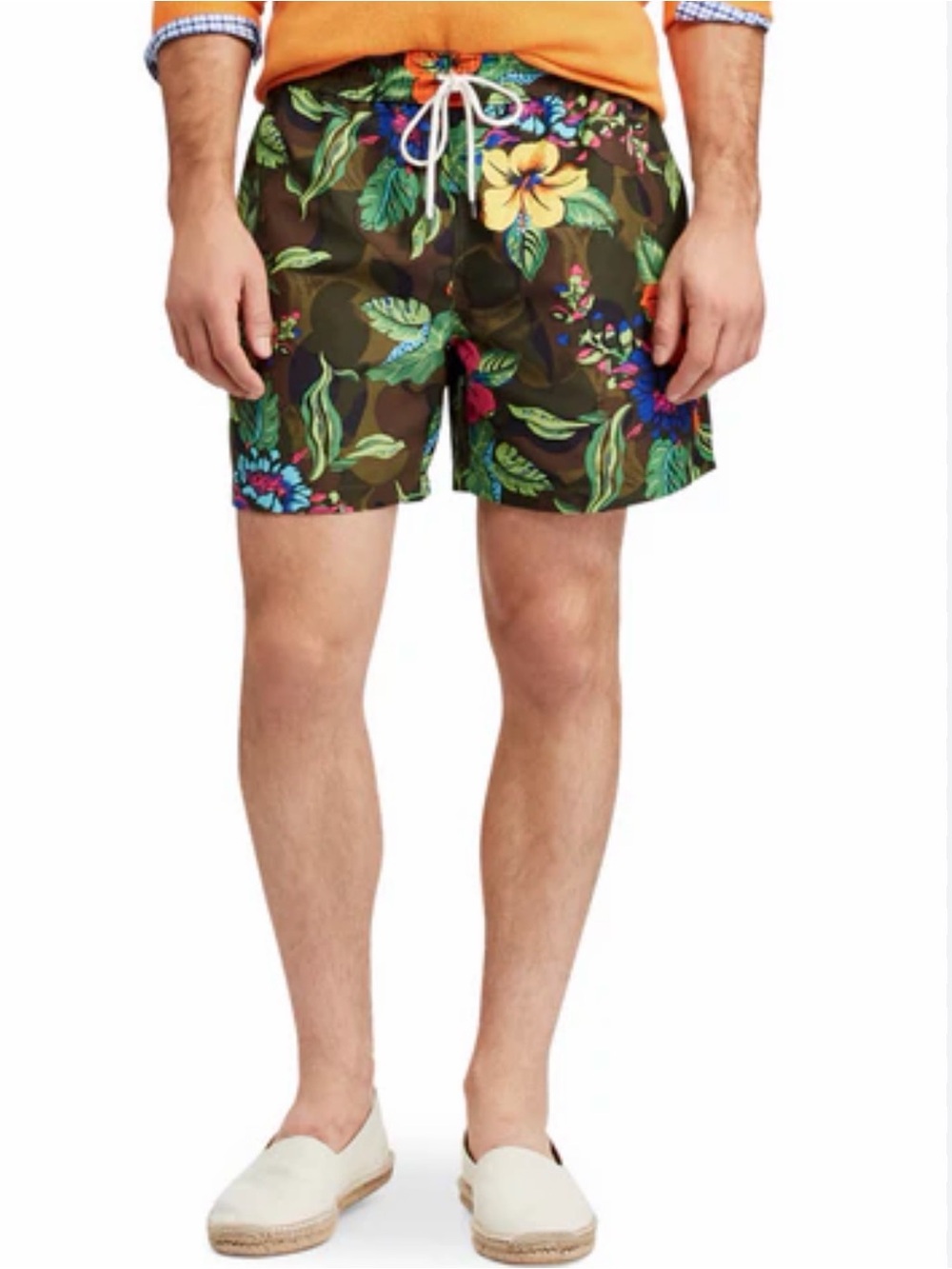 Polo by Ralph Lauren Men's Floral Swim Trunks Large Beach Vacation